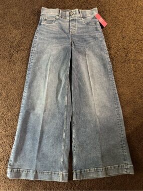SPANX Light Wash Wide-Leg High-Rise Jeans
